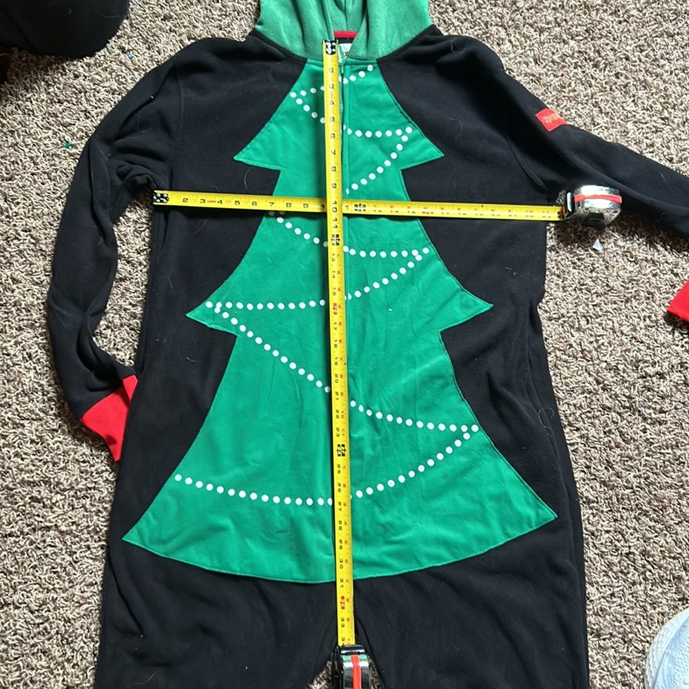 Tipsy Elves Christmas Tree Onesie + Velcro Ball T… - image 4